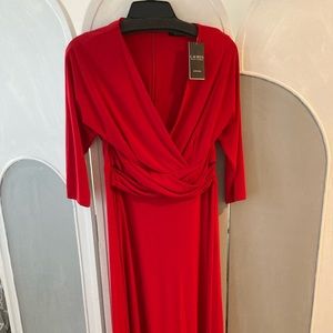 Ralph Lauren Red size 8 dress. New with tags.  From non smoking home.